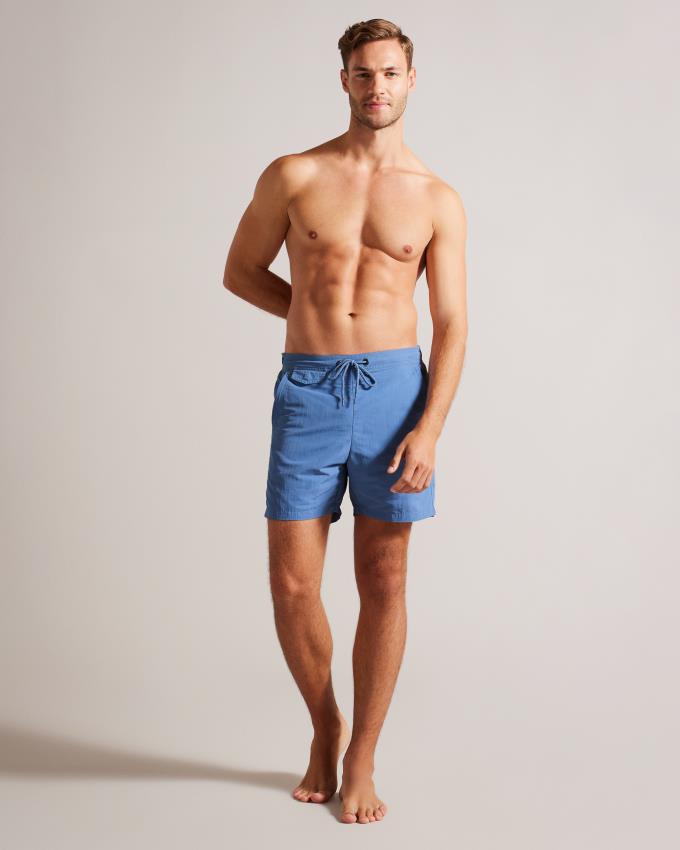 Short Ted Baker Plain Swim Bleu Homme | FZI-17829290